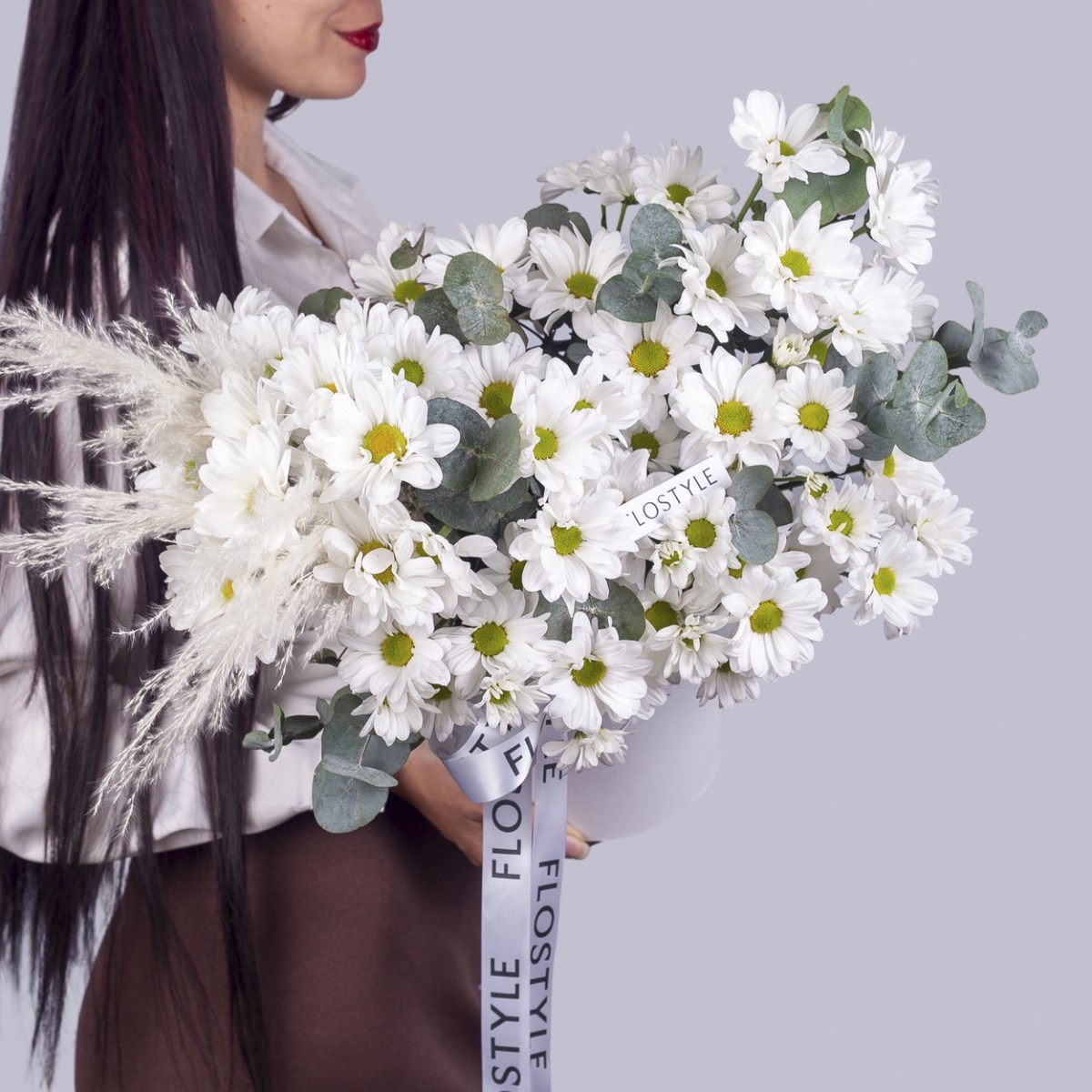 buket hrizantem v korobke 4